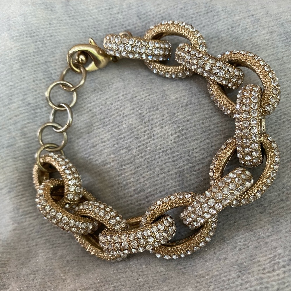 J. Crew Pave Chain Link Bracelet